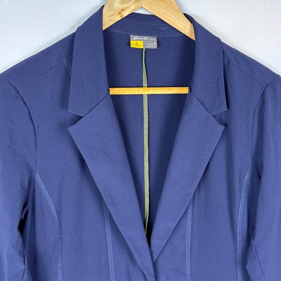 Eddie Bauer Women Departure Travel Utility Blazer Jacket Sz 6 Stretch Comfort - Picture 5 of 14